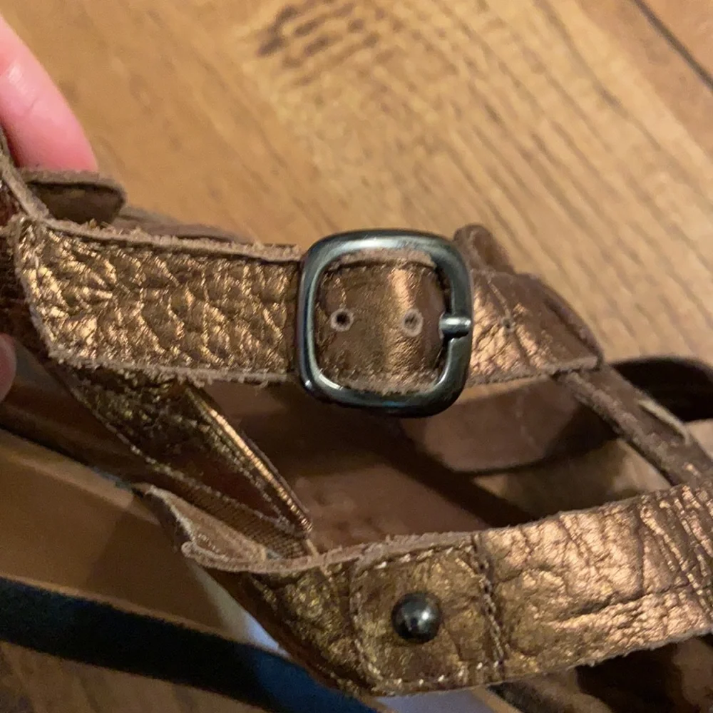 SoftWalk Bronze Strappy Shoes